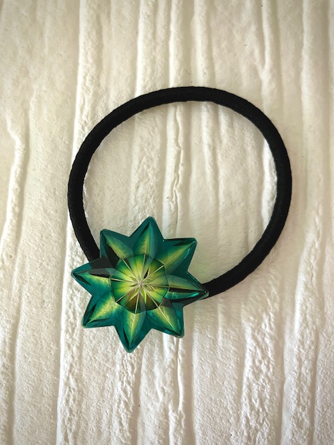 薩摩切子　ヘアゴム　華／蒼黄緑